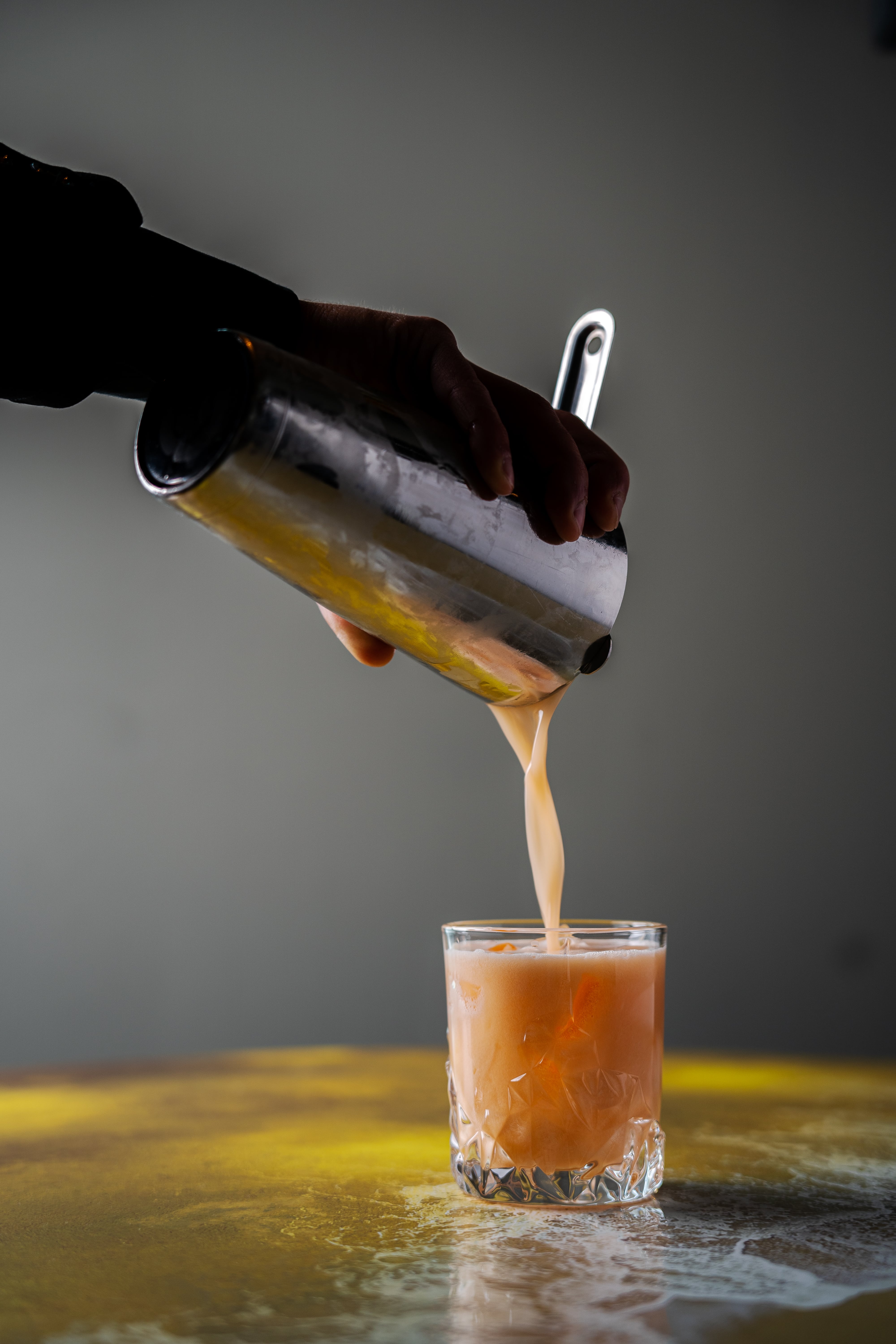 A delicious cocktail in the making.